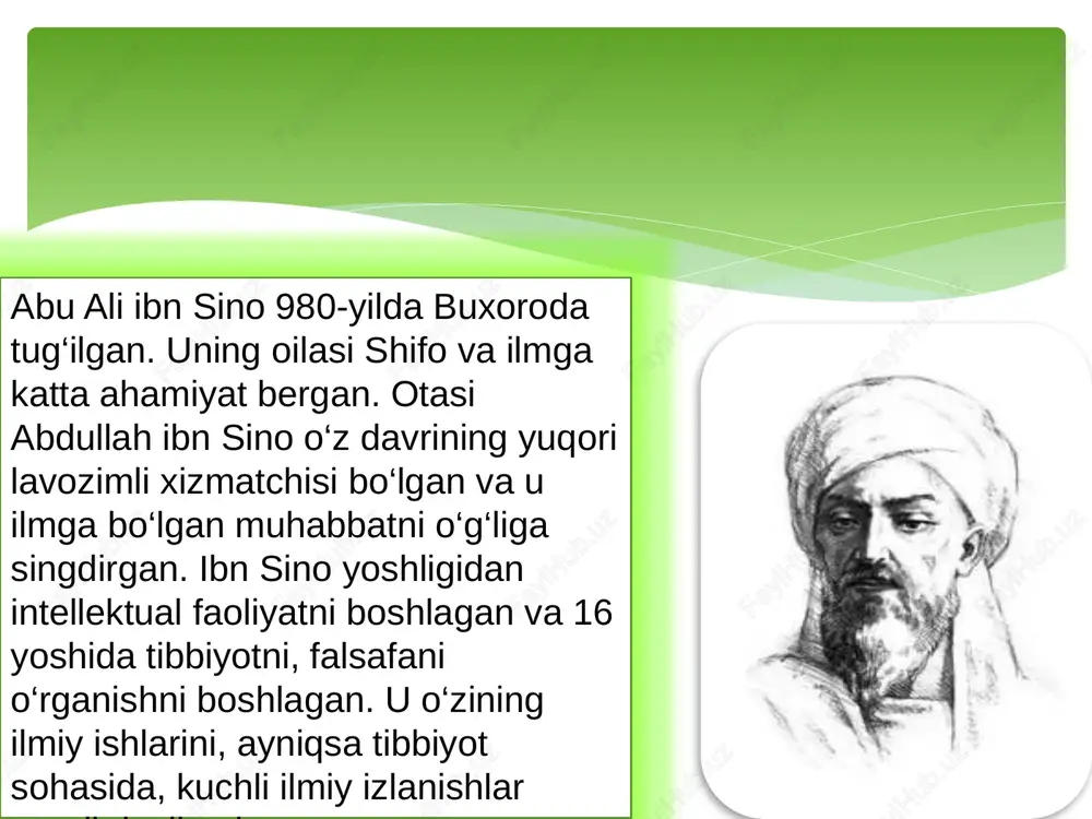 o'ra, yosh bolalar boshlang'ich ta'limni olishlari kerak, unda asosiy maqsad tilni rivojlantirish, axloqni o'rgatish va jismoniy faoliyatni qo'llab-quvvatlashdir. o'smirlik davrida esa ilmiy va ma'naviy rivojlanishga alohida e'tibor berilishi zarur. 3. ilmning ahamiyati: ibn sino ilmni inson hayotining asosiy jihati sifatida ko'rgan. unga ko'ra, bilim faqat tafakkur va fikrlash jarayoni bilan cheklanmaydi, balki insonning axloqi va jamiyatga bo'lgan munosabati ham bu bilimning mevasidir. ilm tarbiyasini, shuningdek, insonning tabiiy qobiliyatlarini rivojlantirish sifatida ko'rgan. 4. dunyo va diniy qadriyatlarning uyg'unligi: ibn sino, diniy ta'lim va dunyoviy ilmni bir-biridan ajratmasdan, ular o'rtasida uyg'unlik bo'lishi kerak deb hisoblagan. u, shuningdek, falsafa va diniy qarashlar o'rtasida sintez yaratishga harakat qilgan. 5. ta'limda metodologiyaning roli: ibn sino ta'lim jarayonida metodologiyani muhim deb bilgan. u o'rgatishning samarali bo'lishi uchun tizimli yondoshuvni qo'llash, muammolarni tahlil qilish va mantiqiy fikrlashni o'rgatish zarurligini ta'kidlagan. shu tarzda, ibn sino ta'lim va tarbiyaga oid qarashlari nafaqat ilmiy, balki axloqiy va ma'naviy jihatlarga ham …
