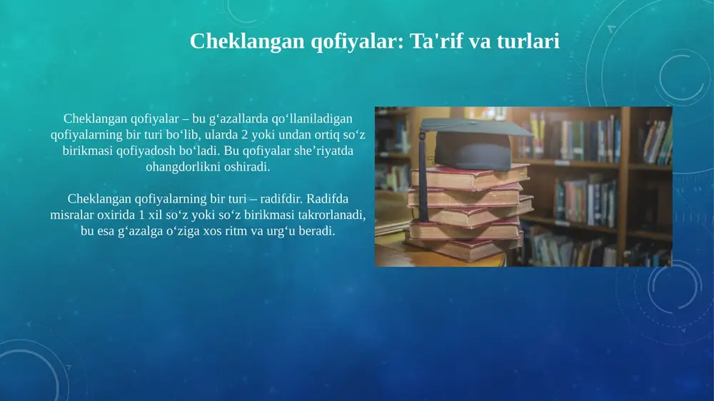cheklangan qofiyalar: ta'rif va turlari - Page 3