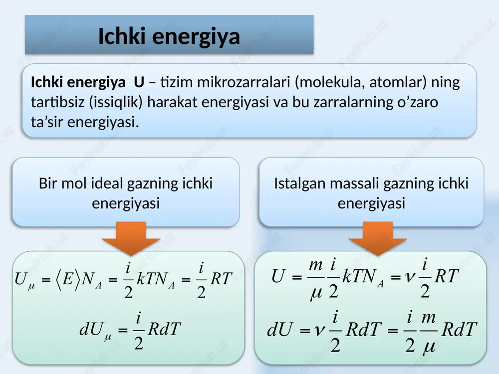 c c v p + = r i r r i c p 2 2 2 + = + = i i c c v p 2 + = = g du q = d dt c du v = m dt c m q v m d = ) ( 1 2 2 1 v v p pdv a v v - = = ò rt m pv m = ) ( ) ( 1 2 1 2 t t r m v v p - = - m ) ( 1 2 t t r m a - = m 2 1 1 2 2 1 2 1 ln ln p p rt m v v rt m v dv rt m pdv a v v v v m m m = = = = ò ò du a - = d dt c m pdv v m …