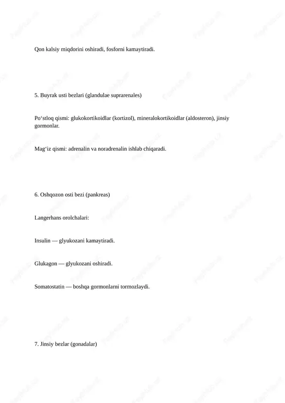 endokrinologiya fanidan mustaqil ish - Page 3