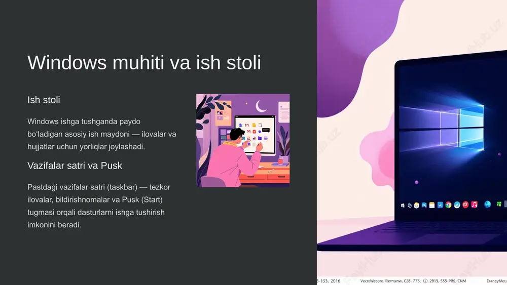 operatsion tizim bilan tanishuv — windows, fayl va papkalar - Page 3