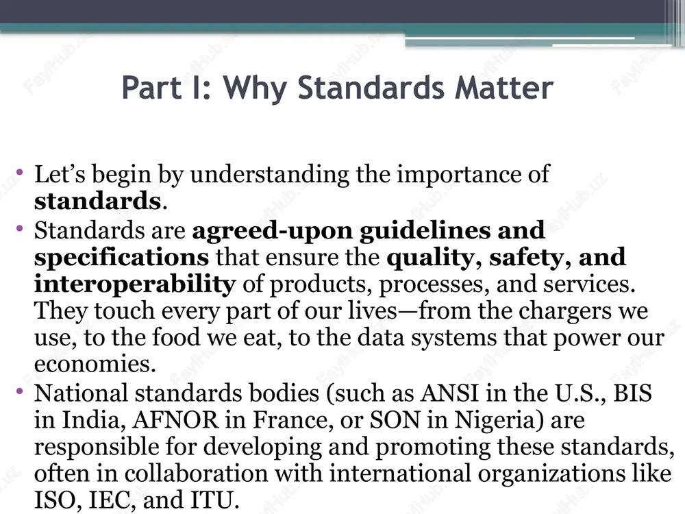 ablish student chapters & innovation labs create platforms within universities where students can engage with real-world standardization challenges. faculty training programs standards bodies can offer seminars and workshops for professors to keep them updated on evolving standards. policy support governments can create incentives for collaborative programs between academia and standards institutions. conclusion let me end with this thought: “standards are the silent infrastructure of innovation. universities are the voice of the future. when they speak to each other, nations rise.” if we want our countries to thrive in the global knowledge economy, if we want safe, reliable, and sustainable systems and technologies, then cooperation between national standards bodies and universities is not optional—it is imperative. let us continue to build this bridge—strong, inclusive, and forward-looking. thank you. /docprops/thumbnail.jpeg