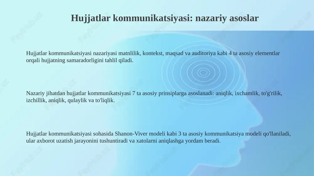 texnologik yechimlar, masalan, sun'iy intellektga asoslangan avtomatlashtirish tizimlari, 100% aniqlikni kafolatlay olmaydi va xatolikka moyil bo'lishi mumkin. texnologiyalarni joriy etishda qiyinchiliklar mavjud, misol uchun, eski tizimlar bilan moslashuv muammolari yoki xodimlarning yangi dasturlarga 80% ko'nikmasligi kuzatilishi mumkin. samarali kommunikatsiya uchun usullar norverbal signallarni tushunish, masalan, yuz ifodalari va tana tili, muloqotda 55% gacha ma'lumotni uzatadi, bu esa muloqot sifatini oshiradi. samarali muloqotda faol tinglashning ahamiyati katta, bunda 80% tinglash va 20% gapirish qoidasiga amal qilish, fikrni to'liq anglashga yordam beradi. aniqlik va qisqalik, muloqotda muhim, bunda xabarni 30 soniyadan kamroq vaqt ichida yetkazish maqsadga muvofiq, keraksiz tafsilotlardan qochish zarur. muvaffaqiyatli loyihalardan misollar "one laptop per child" dasturi rivojlanayotgan mamlakatlarda ta'limni rivojlantirish maqsadida 2.4 milliondan ortiq arzon noutbuklarni tarqatish orqali muvaffaqiyatga erishdi. apollo 13 missiyasi, jiddiy texnik muammolarga qaramay, 6 kunlik muvaffaqiyatli qaytishni ta'minladi. jamoaviy ish va innovatsion yechimlar hal qiluvchi ahamiyatga ega bo'ldi. linux operatsion tizimi ochiq kodli hamjamiyat tomonidan …