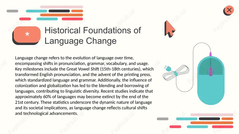 es. - **communication norms**: shift towards digital, resulting in new forms of expression and language use. - **language learning**: personalized learning experiences through ai tools may change traditional language acquisition methods. overall, while technology fosters connectivity, it also presents challenges to the richness of our linguistic heritage. photo by goran ivos on unsplash globalization and language diversity globalization significantly impacts language diversity, leading to changes in how languages are used and perceived. key points include: - increased interaction among cultures promotes dominant languages, such as english and mandarin, often overshadowing local languages. - new languages like spanglish and hinglish illustrate the blending of english with spanish and hindi, respectively, demonstrating globalization's creative influence on language. - social media platforms play a vital role in spreading languages, allowing users to share and adapt language rapidly across global communities. - the internet facilitates language learning and exchange, but it may also homogenize …