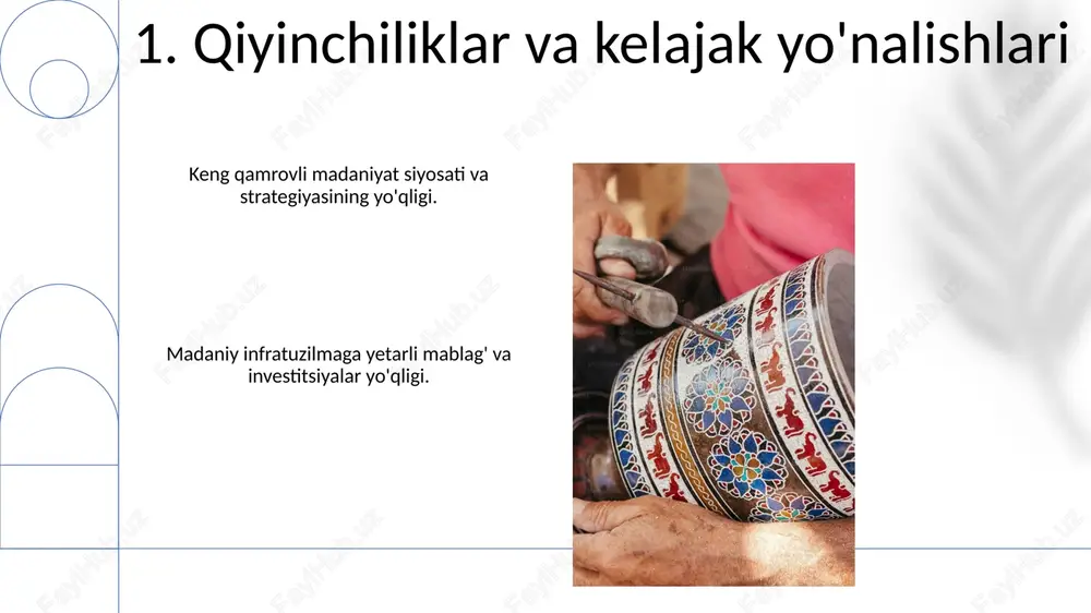 ntiradi. xalqaro hamkorlik o'zbekistonga turli madaniy sohalarda global eng yaxshi amaliyotlar, resurslar va mutaxassislikka kirish imkonini beradi. e'tiboringiz uchun rahmat @taqdimot_robot image1.png image2.jpg image3.jpg image4.jpg image5.jpg image6.jpg image7.jpg image8.jpg image9.jpg image10.jpg image11.jpg image12.jpg image13.jpg image14.jpg image15.jpg image16.jpg