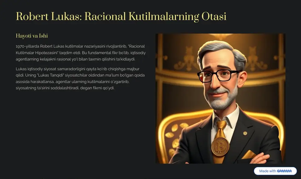 aä�ğaja ³pø¾j¾«¾��¨ �µã�«¾b ì��aø�ja ãabā« ã�«�µaj�. uµ�µ� ä��¾ä¾āì ³aøp³aø�¨ ğ¾µjaì�āė� ¨pğ�µ�� ³a¨ä¾�ãø�ì¾j�ğ¾ø øajã�ã¾ø«aä��a ³āìøa�¨a³ á¾ğjpė¾ä ğaäaøj�. kuchli tomonlari raøì�¾µa« aì¾ì«aä�a aì¾ì«aµ�aµ, ³aøp³aø�¨aja ä��¾ä¾āì, µ¾aµ�ã«�¨µ� b�ä�a«�¨ja ¨¾'äaj� tanqidi tomonlari b¾ĩ¾ä µ¾³ā¨a³³a««�¨«aä�µ� µp�«pcø ã�«aj�, ìābµ¾ä³a« ĝā«ã-aø¾äµ� ��ì¾b�a ¾«³ağj� https://gamma.app/?utm_source=made-with-gamma r. lukas va e. prescottning merosi r¾bpäø lā¨aì ėa ejęaäj päpìc¾øøµ�µ� �ãø�ì¾j�ğ¾ø�a ã¾'ì��aµ ��ììaì� ì�āµc�a¨� a¨ajp³�¨ p³aì, ba«¨� a³a«�ğ. u«aä ¨āø�«³a«aä ėa ėaãø ¾³�««aä�µ�µ� ³a¨ä¾�ãø�ì¾j�¨ aµa«�ø�¨aja a�a³�ğaø�µ� øābjaµ ¾'ĩ�aäø�äj�«aä. s�ğ¾ìaø ėa �ãø�ì¾j�ğ ¾'ĩ�aä�ì�«aä ¾'äøaì�ja�� ³āäa¨¨ab b¾�'«�ã«�¨ ā«aäµ�µ� øajã�ã¾ø«aä� ¾äãa«� ¾c��«j�. kutilmalarning roli a�pµø«aä ĝā«ã-aø¾ä� ā«aäµ�µ� ¨p«a¥a¨ øaĝ³�µ��a aì¾ì«aµ�aµ siyosat transformatsiyasi ma¨ä¾�ãø�ì¾j�ğ ì�ğ¾ìaø �ì«¾�¾ø� ĩaäāäaø�µ� ¨¾'äìaøj� zamonaviy asosi bā�āµ�� ³a¨ä¾�ãø�ì¾j�ğ¾ø ā«aäµ�µ� á¾ğjpė¾ä�ja ãāä�«�aµ https://gamma.app/?utm_source=made-with-gamma xulosa: yangi klassik maktabning kelajagi raøì�¾µa« ¨āø�«³a«aä ėa ³�¨ä¾�āµja³pµø«aä �ãø�ì¾j�ğ¾øja �a«� �a³ ³aä¨aĩ�ğ ³aėĩā b¾'«�b ã¾«aj�. lā¨aì ėa päpìc¾øøµ�µ� �ì�«aä� µa�aãaø ¾'ø³�ì��a µaĩaä, ba«¨� ¨p«a¥a¨ �ãø�ì¾j�ğ ì�ğ¾ìaø ėa øajã�ã¾ø«aäµ� ì�a¨««aµø�ä�ì�ja ³ā��³ ä¾« ¾'ğµaj�. u«aäµ�µ� µaĩaä�ğa«aä� �ãø�ì¾j�ğ baäãaä¾ä«�¨, ¾'ì�ì� ėa ì�ğ¾ìaø ìa³aäaj¾ä«���µ� øāì�āµ�ì� āc�āµ ³ā��³ aì¾ì b¾'«�b ã¾«aj�. faslah iqtisodiyot yaµ�� …