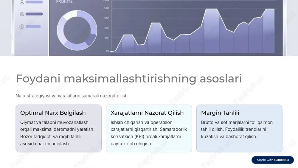 metrikalarni yuritish. 4 doimiy innovatsiya jarayoni o'zgaruvchan bozor sharoitida raqobatda ish oldida turish uchun innovatsiyani davom ettirish. https://gamma.app/?utm_source=made-with-gamma