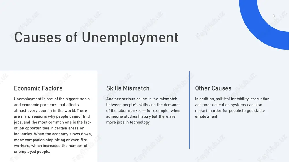 unemployment: causes, types and solutions - Page 3