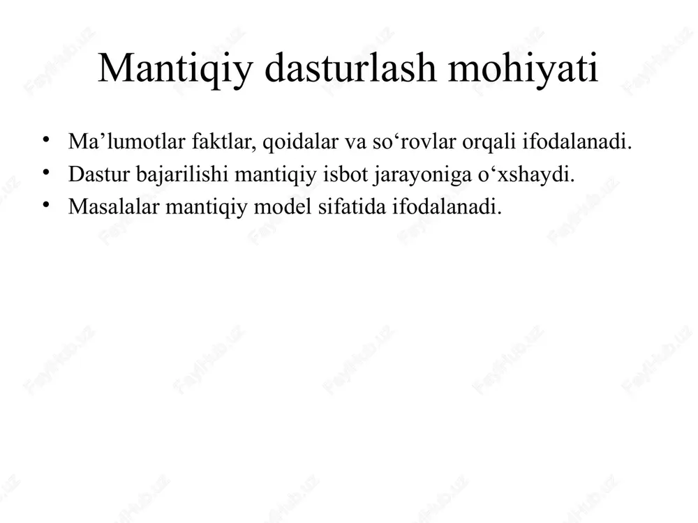 mantiqiy dasturlash mantiqiy dasturlash tillari va predikatlar - Page 3