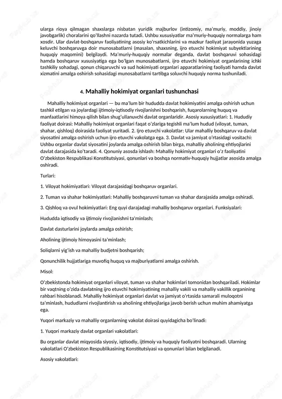 » tushunchalarini anglab olish lozim. boshqaruv davlat paydo bo‘lmasdan oldin vujudga kelgan bo‘lib, kimni, nimani yoki qandaydir faoliyatni «yo‘naltirish, unga rahbarlik qilish» ma’nosini anglatadi. boshqaruv mazmunini ochib beruvchi «tizim» tushunchasi esa quyidagi xususiyatlarning mavjudligi bilan tavsiflanadi: a) boshqaruvning maqsadi va vazifalari; b) boshqaruv subyekti va obyekti; d) boshqaruv funksiyalari; e) boshqaruvning tashkiliy tuzilmasi; f) tizim elementlarining yagonaligi, mustaqilligi va o‘zaro aloqasi; g) faoliyatning ma’lum bir shakl va uslublari. davlat boshqaruvi — bu davlat hokimiyati organlari tomonidan jamiyatni rivojlantirish, ijtimoiy-iqtisodiy barqarorlikni ta’minlash, qonunchilikka muvofiq faoliyatni tashkil qilish va boshqaruv funksiyalarini amalga oshirish jarayonidir. davlat boshqaruvi – ommaviy ehtiyoj va manfaatlarni anglash, ularni baholash va tarkibiy qismlarga ajratish, aniq maqsadlar qo‘yish, ma’lum bir qarorlar ishlab chiqish va ularning amalga oshirilishini ta’minlash uchun mavjuddir. shu sababli, davlat boshqaruvini tashkil etish va amalga oshirishning ijtimoiy mexanizmi o‘zaro bog‘liq bo‘lgan ijtimoiy hodisalarning, ya’ni «ehtiyoj – manfaat – maqsad – qaror – harakat – natija»- ning …