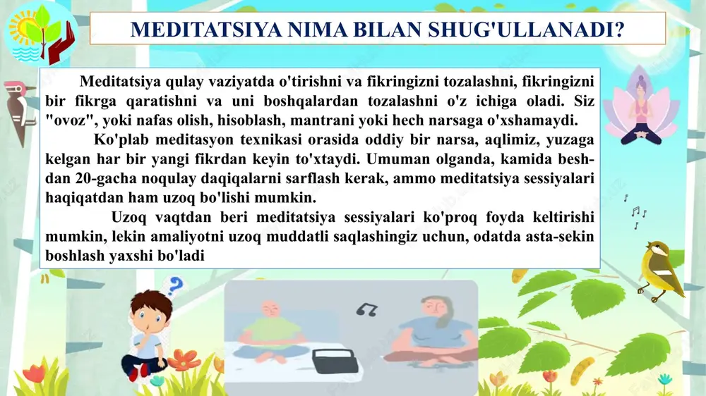 izni salbiy fikrlash modellariga tushib qolganda o'zingizni qayta yo'naltirishga yordam beradi, bu esa o'z navbatida stressni engillashtirishi mumkin. meditatsiya oddiy faoliyatda bir nechta echimlarni taklif etadi. meditatsiya afzalliklari juda yaxshi, chunki boshqa narsalar qatorida siz stressni qaytarib olishingiz mumkin, bu sizni surunkali stress ta'siridan himoya qiladi. meditatsiya qilishda meditatsiya ko'proq afzalliklari sizning yurak tezligi va nafas olish sekinlashadi. qon bosimi normallashadi. siz kislorodni yanada samarali ishlatasiz. sizning immunitetingiz yaxshilanadi. siz ozroq terlaysiz. adrenal bezlaringiz kamroq kortizol ishlab chiqaradi. sizning fikringiz asta-sekin o'sib boradi. fikringiz tozalaydi va sizning ijodingiz kuchayadi. muntazam mulohaza yuritadigan odamlar chekishni tashlash, ichish va giyohvandlik kabi hayotga zarar keltiradigan odatlardan voz kechishni osonroq topishadi. ular, shuningdek, kunlarini buzib tashlashni to'xtatish osonroqdir. ushbu noyob stressni yengil qilish texnikasi bilan tozalang va tozalangtezkor stressni kamaytirish uchun oddiy nafas olish mashqlarini sinab ko'ring. ko'p odamlar ichki kuchga bog'lanishiga yordam beradi. ko'pgina tadqiqotlar shuni ko'rsatdiki, turli xil populyatsiyalarda meditatsiya stressni kamaytirish …