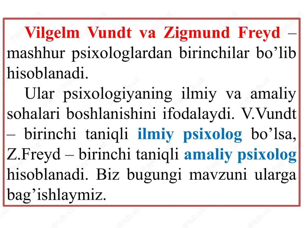 ytdi. bu yerda u tibbiyotdan nomzodlik dissertatsiyasini himoya qildi, doktorlik unvonini oldi va 1857 yildan 1864 yilgacha ma’ruza o’qidi. shu bilan birga, u bonn universitetidan gaydelbergga ko’chib o’tgan german von gelmgolts laboratoriyasida laborant bo’lib ishlagan. ehtimol temperamentdagi farq tufayli ularning orasidagi do’stona munosabatlar samara bermadi. biroq, 1871 yilda gelmgolts berlinga ko’chib o’tguncha, ularning hamkorligi 13 yil davom etdi. 1856-1857-yillarda vundt (faqat fiziologik mazmundagi) uchta maqola va 1858 yilda o’zining birinchi kitobi «mushaklar harakatini o’rganish bo’yicha ocherklar» ni nashr etdi. bu vaqtda uning qiziqishlari garchi psixologik g’oyalar tobora ko’proq ishg’ol qilib borsa-da, hali ham fiziologiya muammolariga qaratilgandi. 10 hatto 1858 yilda vundt “hissiy idrok nazariyasi bo'yicha ocherk”larning birinchi qismini nashr etdi. «ocherklar» to’rt yil davomida qism-qism qilib nashr etildi. va 1862 yilda «hissiy idrok nazariyasi tomon» kitobi to’liq nashr etildi. bu yerda, mohiyatan, vundt psixologiyani uchta asosiy sohaga: eksperimental psixologiya, etnik psixologiya va ilmiy metafizikaga ajratgan dastur tasvirlangan. 1863 yilda juda …