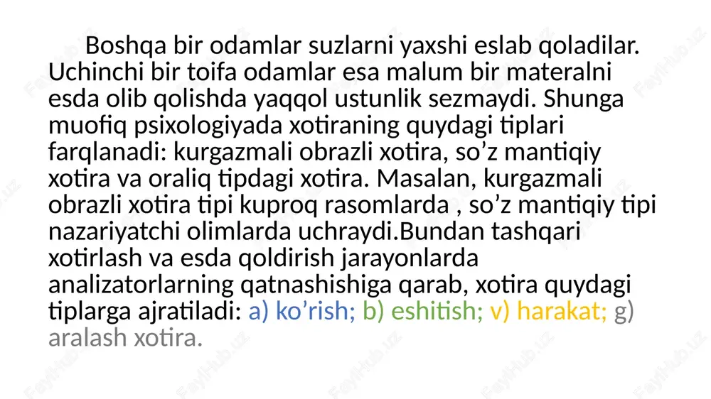 xotiradagi individual farqlar - Page 3