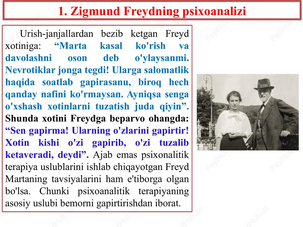ing yaratuvchisi. frankl vena shahrida yahudiy oilasida tug'ilgan, uning ota-onasi davlat xizmatchisi bo'lgan. yoshligida u psixologiyaga qiziqish ko'rsatdi. gimnaziyadagi diplom ishini falsafiy tafakkur psixologiyasiga bag'ishlagan. 1923 yilda gimnaziyani tugatgach, u vena universitetida tibbiyot fakultetida tahsil oldi, keyinchalik u nevrologiya va psixiatriya bo'yicha ixtisoslashgan. u ayniqsa depressiya va o'z joniga qasd qilish psixologiyasini chuqur o'rgandi. franklning dastlabki tajribasi zigmund freyd va alfred adler ta'sirida shakllangan, ammo keyinchalik frankl ularning qarashlaridan chetga chiqadi. 1924 yilda u sozialistische mittelschüler österreich maktabining prezidenti bo'ldi. shu lavozimda frankl bitiruv davrida talabalarni qo'llab-quvvatlash uchun maxsus dastur yaratdi. franklning bu roldagi faoliyati davomida venalik talabalar orasida o'z joniga qasd qilish holatlari kuzatilmagan. dasturning muvaffaqiyati vilgelm reyxning e'tiborini tortdi, u franklni berlinga taklif qildi. 1933-1937 yillarda frankl vena klinikasining selbstmörderpavillon deb nomlangan o'z joniga qasd qilishning oldini olish bo'limiga rahbarlik qildi. o'z joniga qasd qilish xavfi ostida bo'lgan o'ttiz mingdan ortiq ayol franklning bemorlariga aylandi. biroq, 1938 yilda …