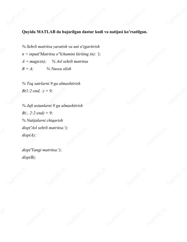 matlab da dasturlash fanidan 1-amaliy ishi - Page 3