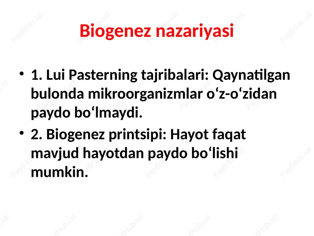 abiogenez va biogenez nazariyasi - Page 3