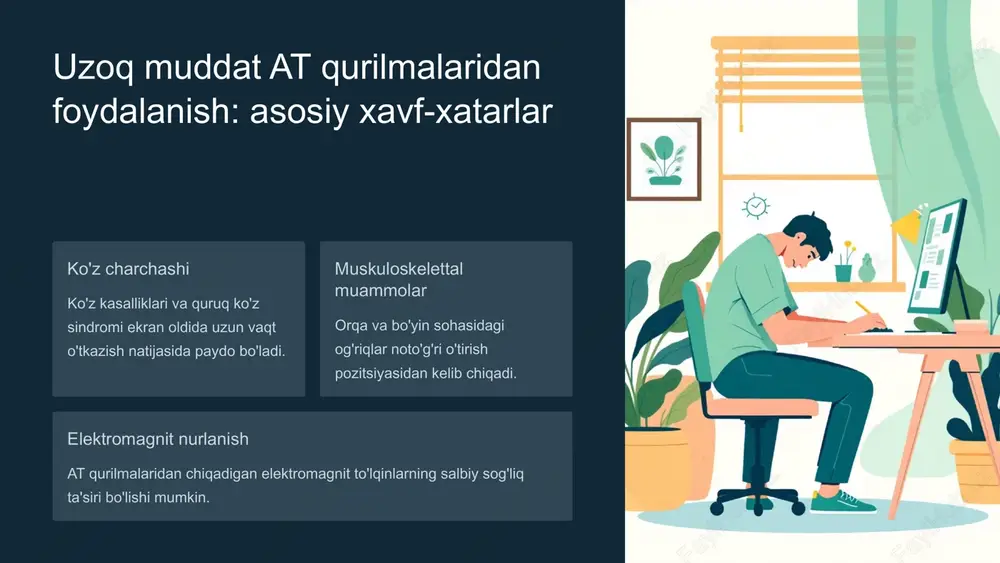 izlik qoidalariga rioya qilish zarur. 1 shaxsiy mas'uliyat har birimiz o'zimiz va yaqinlarimiz sog'ligini himoya qilish uchun mas'uliyatni o'z zimmasiga olamiz. 2 kelajak garovi texnologiyalarni sog'liqni yaxshilash uchun imkoniyat sifatida ko'rish va ulardan oqilona foydalanish. 3 10 image-1002-1.png image-1002-2.png image-1-1.png image-1003-1.png image-1003-2.png image-2-1.png image-1004-1.png image-1004-2.png image-3-1.png image-1005-1.png image-1005-2.png image-4-1.png image-1006-1.png image-1006-2.png image-5-1.png image-1007-1.png image-1007-2.png image-6-1.png image-1008-1.png image-1008-2.png image-7-1.png image-1009-1.png image-1009-2.png image-8-1.png image-1010-1.png image-1010-2.png image-9-1.png image-1011-1.png image-1011-2.png image-10-1.png image-10-2.png image-10-3.png