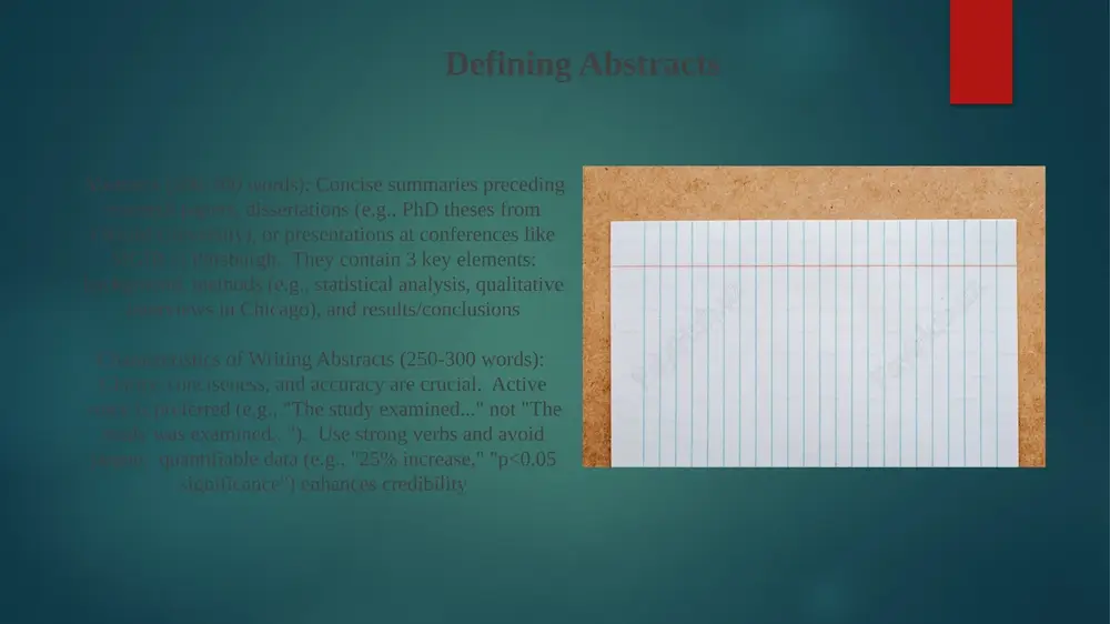 characteristics of writing abstracts, summaries and speechs - Page 3