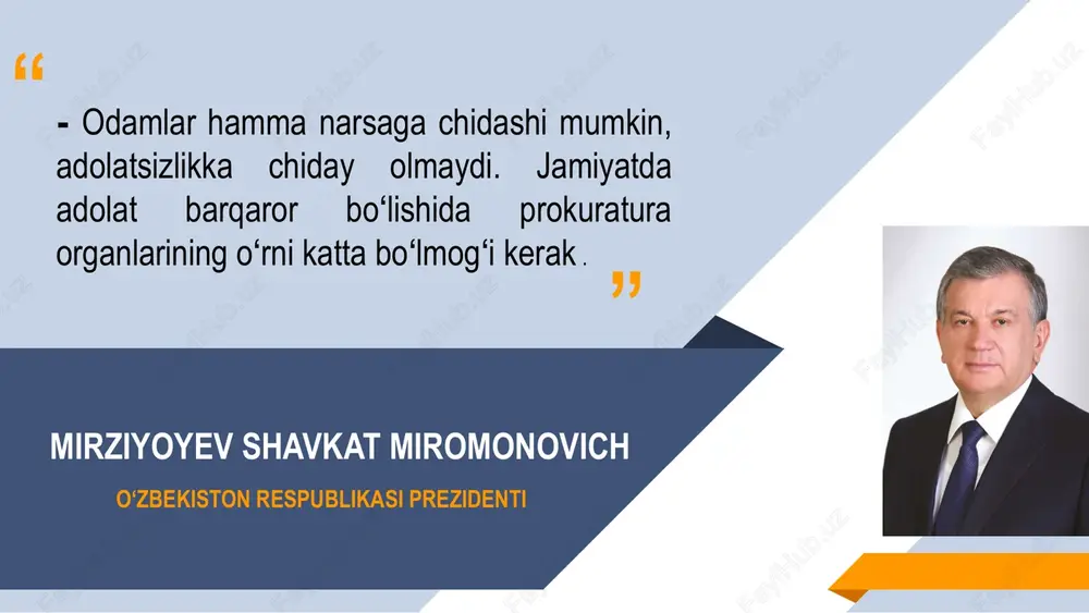 govchilar va alohida muhim ishlar boʻyicha tergovchilar, katta tergovchilar va tergovchilar qoraqalpogʻiston respublikasi prokurori tomonidan lavozimga tayinlanadilar va lavozimdan ozod etiladilar. viloyatlar, toshkent shahar prokuraturalari viloyatlar, toshkent shahar prokuraturalari va ularga tenglashtirilgan prokuraturalarga tegishli prokurorlar rahbarlik qiladilar, ular oʻzbekiston respublikasi bosh prokurori tomonidan lavozimga tayinlanadilar hamda lavozimdan ozod etiladilar. viloyatlar, toshkent shahar prokuraturalarida va ularga tenglashtirilgan prokuraturalarda boshqarmalar va boʻlimlar tashkil etiladi. boshqarmalar va boʻlimlarning boshliqlari, prokurorlarning katta yordamchilari, prokurorlarning ichki xavfsizlikni taʼminlash boʻyicha yordamchilari oʻzbekiston respublikasi bosh prokurori tomonidan lavozimga tayinlanadilar va lavozimdan ozod etiladilar. boshqarmalar va boʻlimlar boshliqlarining oʻrinbosarlari, katta prokuror-kriminalistlar va prokuror-kriminalistlar oʻzbekiston respublikasi bosh prokurorining roziligi bilan viloyatlar, toshkent shahar prokurorlari va ularga tenglashtirilgan prokurorlar tomonidan lavozimga tayinlanadilar va lavozimdan ozod etiladilar. viloyat prokuraturalariga tenglashtirilgan prokuraturalar o‘zbekiston respublikasi harbiy prokuraturasi o‘zbekiston respublikasi transport prokuraturasi tumanlar, shaharlar prokuraturalari tumanlar, shaharlar prokuraturalari va ularga tenglashtirilgan prokuraturalarga tegishli prokurorlar rahbarlik qiladi, ular oʻzbekiston respublikasi bosh prokurori tomonidan lavozimga tayinlanadilar …