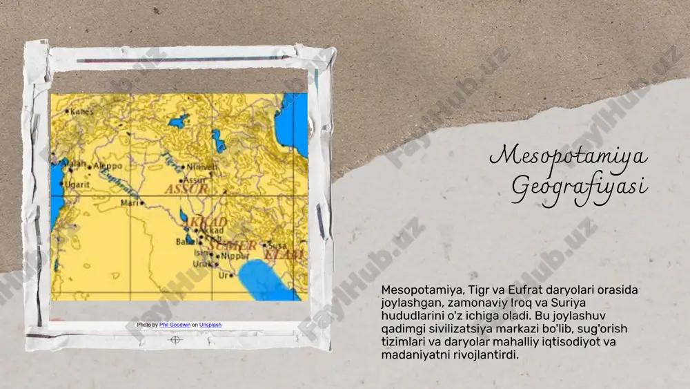 ga ega bo'lib, muqaddas daraxtlar diniy marosimlar va rituallarda ishlatilgan. ular jamiyatda ruhiy va madaniy qadriyatlarni ifodalagan. iqtisodiy nuqtai nazardan, daraxtlar savdo, eksport va kundalik buyumlar ishlab chiqarishda muhim bo'lib, ularning yordamida mebel, qog'oz va boshqa mahsulotlar tayyorlangan. qimmatbaho resurslar va ularning ta'siri mesopotamiyada oltin, mis, gaz kabi qimmatbaho resurslarning taqsimoti ijtimoiy qatlamlarni shakllantirishda muhim rol o'ynagan. resurslar ustidan nazorat kuchli ijtimoiy guruhlar va hukmronlikni ta'minlagan. qimmatbaho resurslarning ta'siri resurslarning taqsimoti ijtimoiy qatlamlar va hokimiyat tuzilmasini belgilab, ijtimoiy tazyiq va ajratishni kuchaytirgan. resurslar ustidan nazorat ijtimoiy inqirozlar va hokimiyatning o'zgarishiga olib kelgan. ijtimoiy qatlamlar va resurslar ijtimoiy tabaqalanish jarayoni resurslar va ijtimoiy qatlamlar o'rtasidagi bog'liqlik qadimgi mesopotamiyada resurslar, ayniqsa suv va yer, ijtimoiy qatlamlarning shakllanishida asosiy omil bo'ldi. bu resurslarni boshqarish orqali aholining ijtimoiy holati o'zgarib borardi. ijtimoiy qatlamlar, masalan, amaldorlar, fermerlar va hunarmandlar, resurslarni taqsimlash va boshqarish jarayonida ajralib chiqdi. bu resurslarni nazorat qilish ijtimoiy tazyiq va tartibni ta'minladi. …