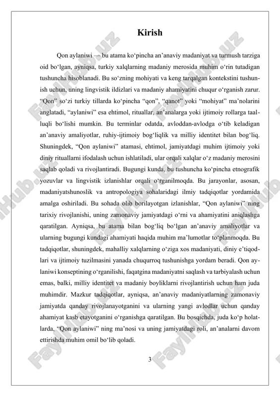 ushunilishi, ularning avlodlar oralig'ida qanday o'tkazilishi va uni anglashda qanday diniy, ijtimoiy va ritual aspektlar mavjudligini o'rganish muhimdir. mahalliy etnografik yozuvlar va an'anaviy amaliyotlar, shuningdek, xalq og'zaki ijodiga asoslangan yozuvlar bu borada katta yordam beradi. masalan, qaysi mahalliy festival yoki marosimlar "qon aylaniwi" bilan bog'liq bo'lib, bu amaliyotlar qanday tarixi va qanday ma'noga ega ekanligini aniqlash mumkin. shuningdek, til va madaniyat ildizlarini o'rganish jarayonida, bu so'zlarning boshqa turkiy tillardagi ekvivalentlari va ularning madaniy kontekstlari bilan solishtirish ham muhimdir. bu orqali, "qon aylaniwi" ning umumiy turkiy madaniyatdagi o'rni va uning o'ziga xos xususiyatlari aniqlanishi mumkin. bunday solishtirma tahlil, ayniqsa, mahalliy va regional dialektlarning o'ziga xosligini va ularning tarixiy rivojlanishini tushunishga yordam beradi. yuqorida aytib o'tilganlar asosida, "qon aylaniwi" ning til va madaniy ildizlarini o'rganish, nafaqat terminning etimologiyasini va lingvistik xususiyatlarini aniqlash, balki uning madaniy o'ziga xosligini, tarixiy rivojlanishini va jamoatchilikda qanday qabul qilinishini ham o'z ichiga oladi. bu jarayon, o'z navbatida, …