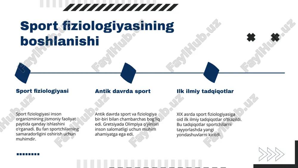 shda va ularning natijalarini oshirishda muhim rol o'ynaydi. genetika va sport fiziologiyasi genetika sport fiziologiyasida muhim rol o'ynaydi. sportchilarning genetik xususiyatlari ularning fizik imkoniyatlari va sport natijalariga ta'sir qiladi. genetik tadqiqotlar natijasida sportchilarning muvaffaqiyatini oshirish va tayyorgarlik jarayonlarini optimallashtirish uchun yangi strategiyalar ishlab chiqilmoqda. genetika orqali sport salohiyatini aniqlash va rivojlantirish mumkin. genetik tadqiqotlar sportchilarni yanada samarali tayyorlash uchun muhim ma'lumotlar beradi. genetik omillarni hisobga olish sport natijalarini yaxshilashda yordam beradi. bu yordamida, sportchilar o'zlarining kuch va chidamliligini oshirishlari mumkin. sport fiziologiyasidagi bu yangi yondashuvlar, sport sohasida muvaffaqiyatga erishishda muhim ahamiyatga ega. sportda fiziologik monitoring sportchilarning fiziologik monitoringi usullari sport natijalarini oshirishda muhim rol o'ynaydi. ushbu usullar nafas olish, yurak urishi va mushak faoliyatini kuzatish orqali sportchilarning jismoniy holatini aniqlashga yordam beradi. monitoring texnologiyalari, masalan, yurak ritmini o'lchash qurilmalari va biokimyoviy analizatorlar, sportchilarning sog'lig'ini va faoliyatini yaxshilash imkonini beradi. ular haqiqiy vaqt rejimida ma'lumot taqdim etadi, bu esa tezkor qarorlar …