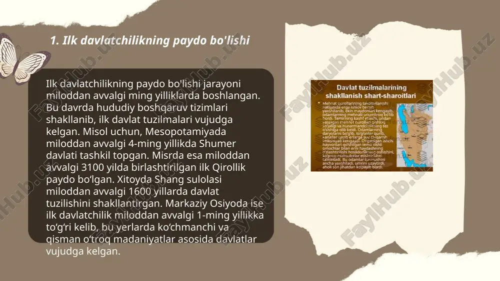 ilk davlatlar rivojlanishining davrlashtirilishi..pptx - Page 3
