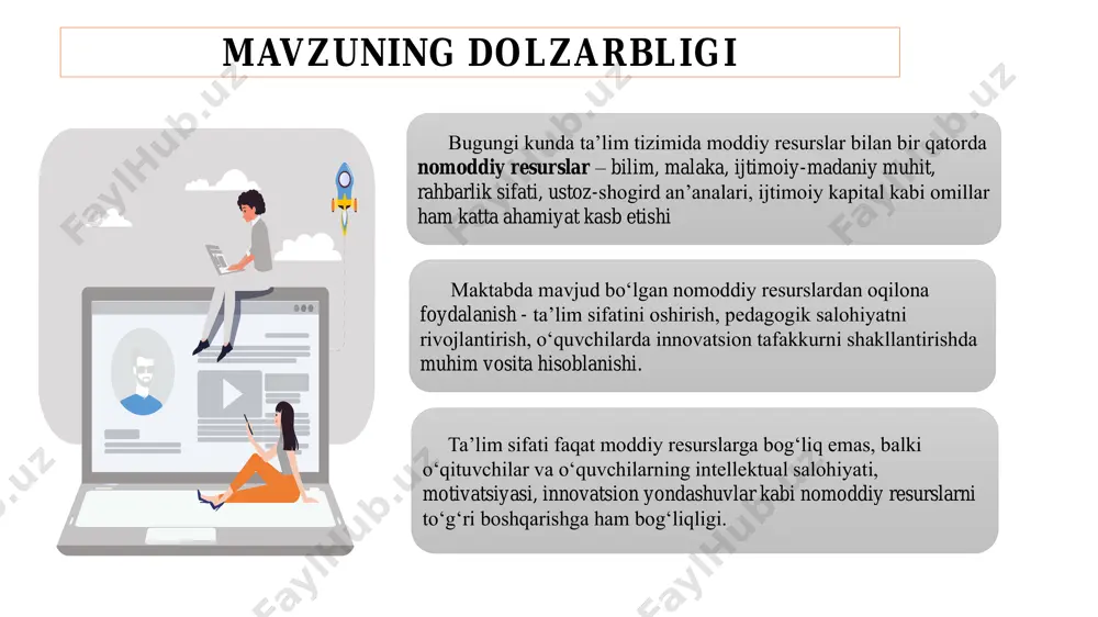 huningdek, pedagoglarning kasbiy rivoji davlat tomonidan nazorat qilinib, muntazam qo‘llab-quvvatlanadi. yaponiyada o‘quvchilarning ijodiy va tanqidiy fikrlashini rivojlantirish ta’limning asosiy yo‘nalishi hisoblanadi. loyihaviy ta’lim yondashuvlari orqali o‘quvchilar mustaqil izlanishga yo‘naltiriladi. maktablarda ijodiy ustaxonalar va ilmiy laboratoriyalar faoliyat yuritadi. o‘qituvchilar o‘quvchilarni ijtimoiy muammolarni hal qilishga oid topshiriqlar bilan shug‘ullantiradilar. nomoddiy rag‘bat sifatida o‘quvchilar milliy va xalqaro tanlovlarda ishtirok etishga undaladi. shuningdek, o‘qituvchilar doimiy seminar va amaliy mashg‘ulotlar orqali yangi metodlarni o‘rganib boradilar. qiyosiy tahlil t/r amaldagi holat (o‘zbekistonda) amaldagi holat (xorijiy davlatlarda) taklif 1 raqamli resurslardan foydalanish, interaktiv o‘quv materiallarini taqdim etish imkoniyatlari yaratilgan. janubiy koreyada pedagoglarni axborot texnologiyalari sohasi bo‘yicha maxsus imtihon orqali saralashadi. axborot texnologiyalaridan foydalanishda maxsus amaliy kurslar tashkil qilish. 2 o‘quvchilarning ilmiy-ijodiy loyihalarda ishtirok etishi qo‘llab-quvvatlanmoqda. yaponiya an’anaviy ta’lim yondashuvlaridan chiqib, ijodiy va tanqidiy fikrlashni rivojlantirishga katta ahamiyat bermoqda. darslarda natija uchun ishlashning amaliy qismiga ko‘proq ahamiyat qaratish. 3 ana‘anaviy va formativ baholash usulidan foydalaniladi xitoyda sun’iy intellekt …