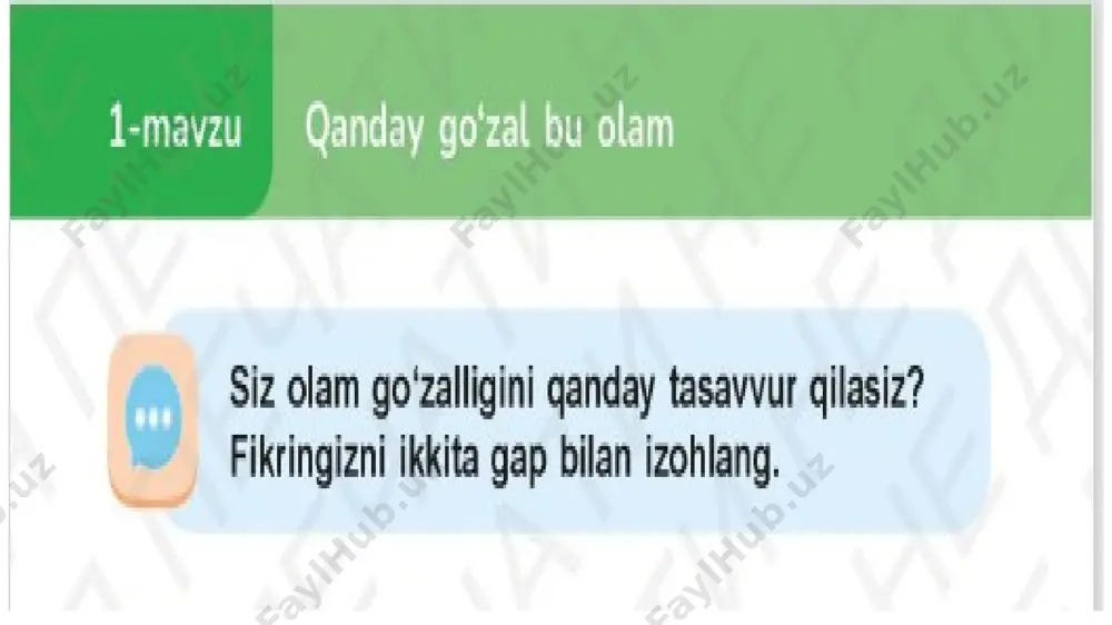 o`qish 1- mavz4- sinf qanday go`zalbu olam - Page 3
