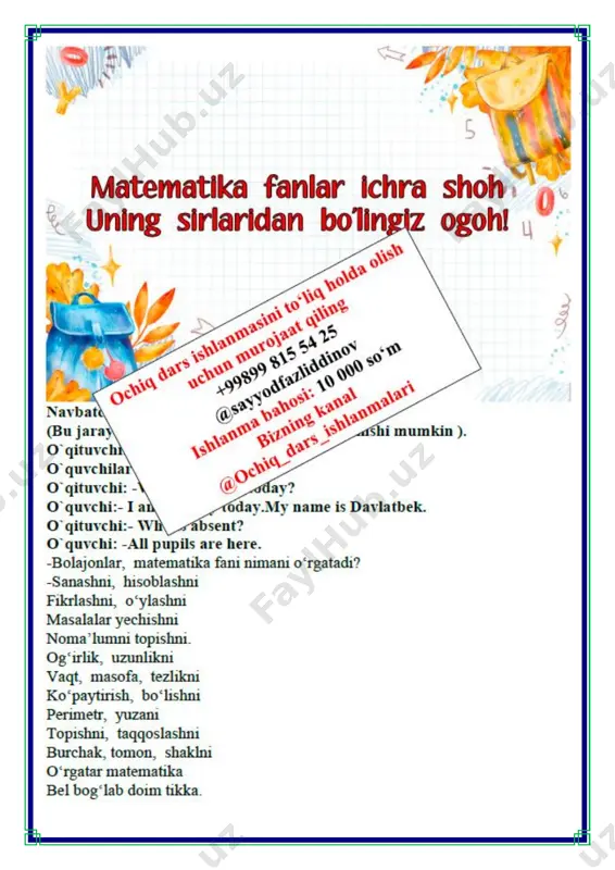 kasrlarni qo'shish va ayirish 1- dars 3-chorak 4- sinf - Page 3