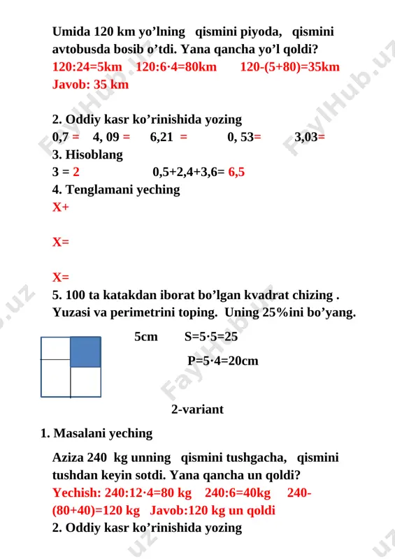 7- nazorat ishi matem 4- sinf - Page 3