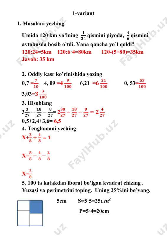 7- nazorat ishi matem 4- sinf - Page 3
