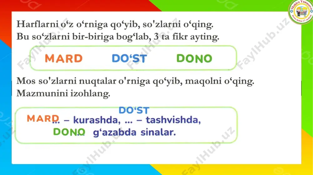 4_sinf_o'qish_9_dars_4_chorak_mard_o‘g‘lonlar_bo‘lamiz - Page 3
