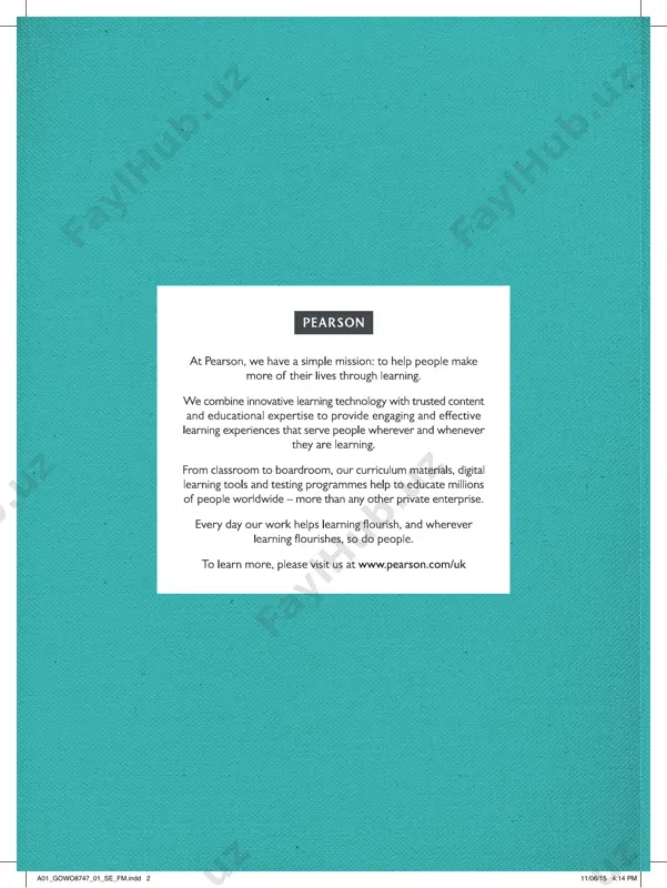 n should be obtained from the publisher or, where applicable, a licence permitting restricted copying in the united kingdom should be obtained from the copyright licensing agency ltd, saffron house, 6–10 kirby street, london ec1n 8ts. the epublication is protected by copyright and must not be copied, reproduced, transferred, distributed, leased, licensed or publicly performed or used in any way except as specifically permitted in writing by the publishers, as allowed under the terms and conditions under which it was purchased, or as strictly permitted by applicable copyright law. any unauthorised distribution or use of this text may be a direct infringement of the authors’ and the publisher’s rights and those responsible may be liable in law accordingly. all trademarks used herein are the property of their respective owners. the use of any trademark in this text does not vest in the authors or publisher any trademark ownership rights in …