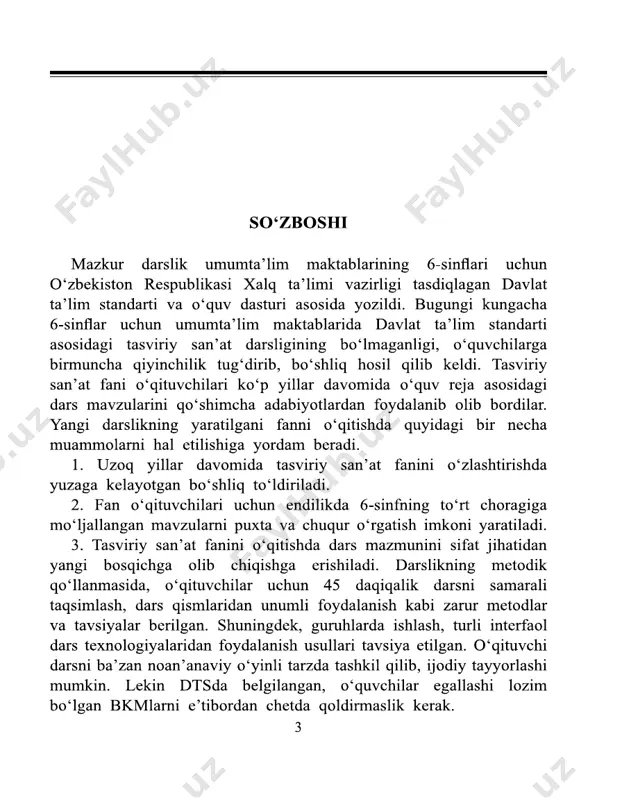 tasviriy san'at 6-sinf - Page 3