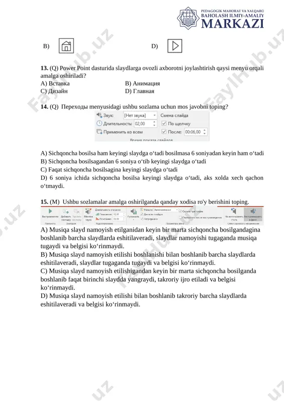 8 balldan, jami 28 ball; (m) – mulohaza, har bir to‘g‘ri javob uchun – 6 balldan, jami 6 ball; jami: [40 ball] image3.png image4.png image5.png image6.png image7.png image8.png image9.png image10.png image11.png image12.png image1.png image2.png image13.png