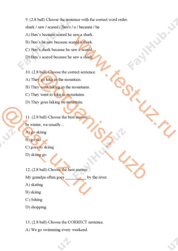 5 sinf english chsb-4 var 1 - Page 3