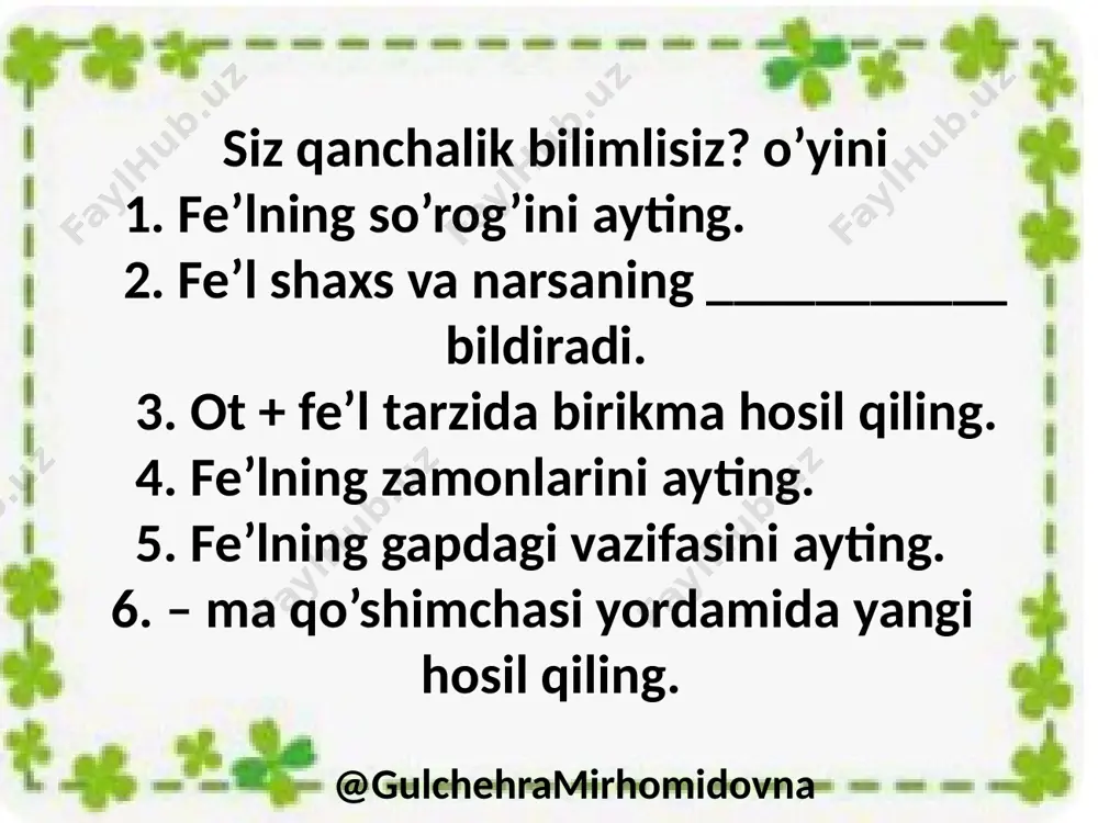 ona tili 4-chorak 3-sinf 20-dars @gulchehramirhomidovna - Page 3