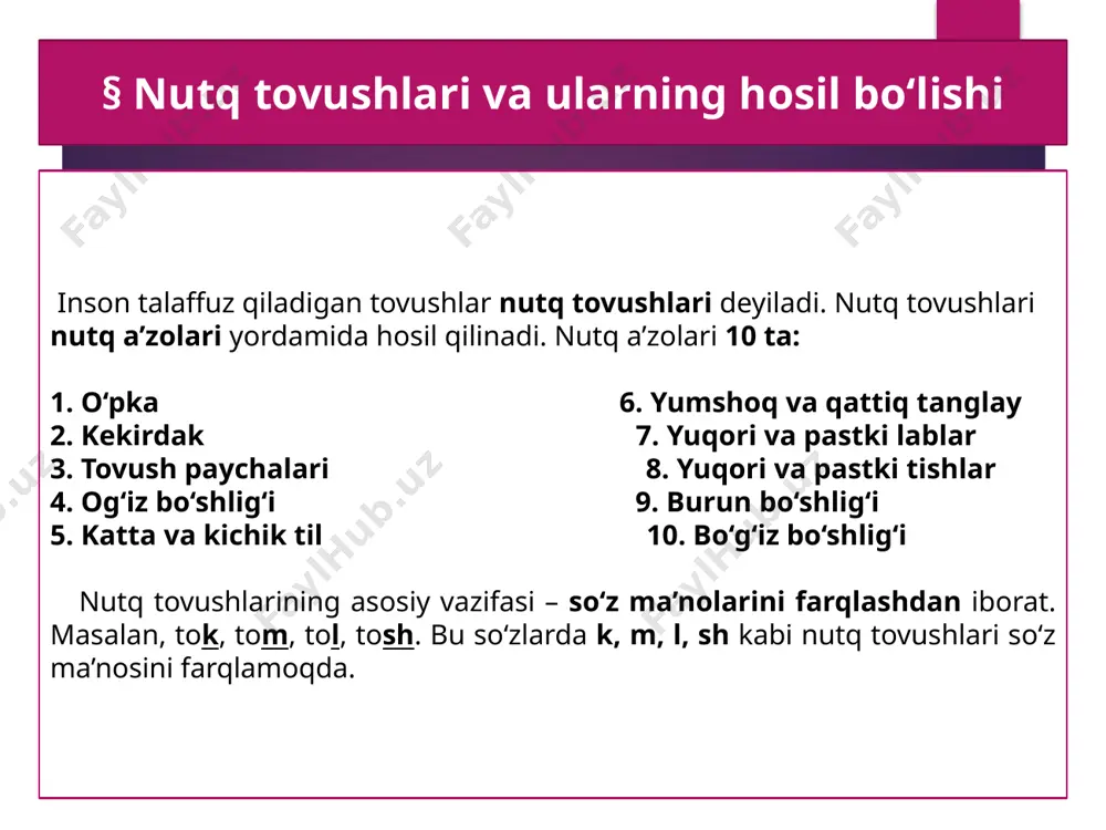 5-sinf. nutq tovushlari va harf - Page 3