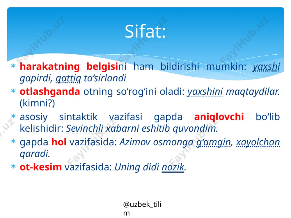 5-sinf. sifat so‘z turkumini takrorlash - Page 3