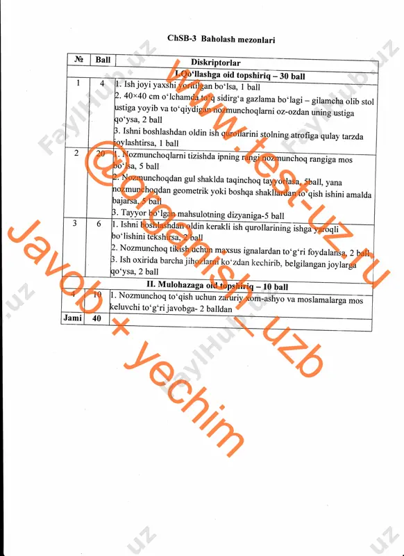 6 sinf texnologiya (servis) chsb-3 - Page 3