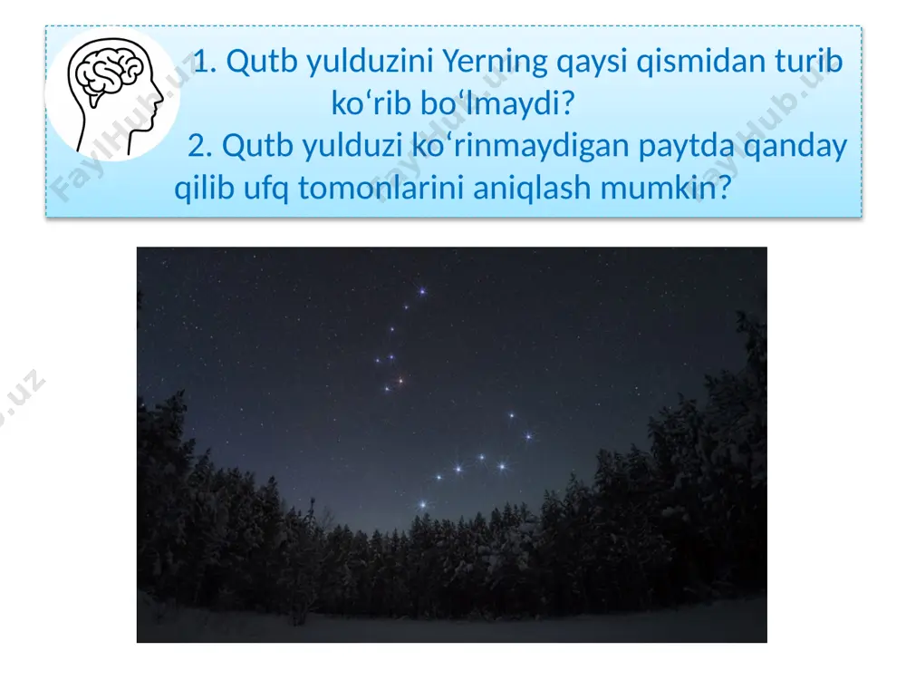38-mavzu. qutb yulduziga qarab mo'ljal olish - Page 3