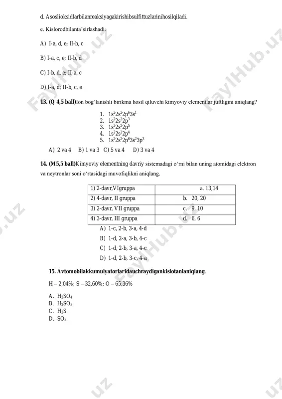 8 sinf kimyo 1 variant - Page 3