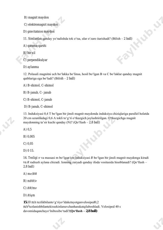 8 sinf fizika 4 variant - Page 3