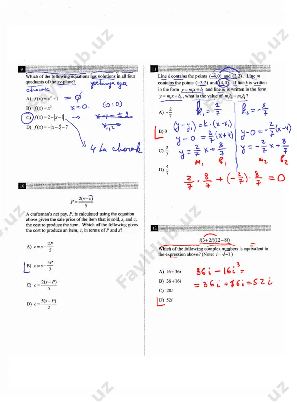 sat - practice test # 23-yechim - Page 3