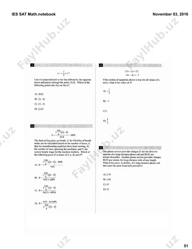 sat - mock test # 10 - Page 3
