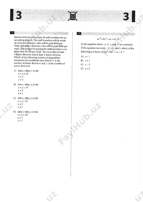 sat - practice test # 25. - Page 3