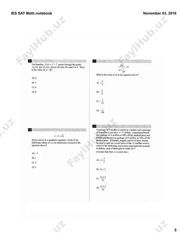 sat - mock test # 9 - Page 3