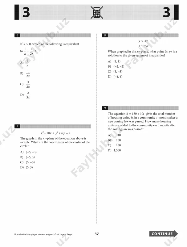 sat - practice test # 8 - Page 3