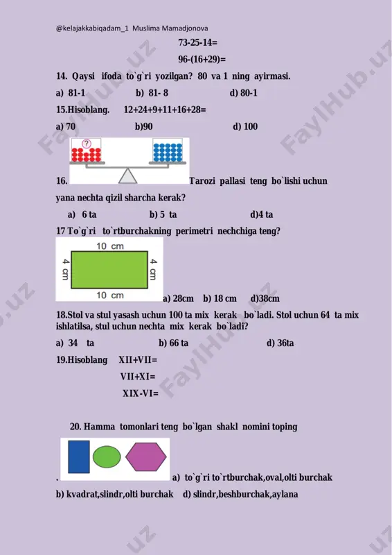 2-sinf mate. @kelajakkabirqadam_1 - Page 3
